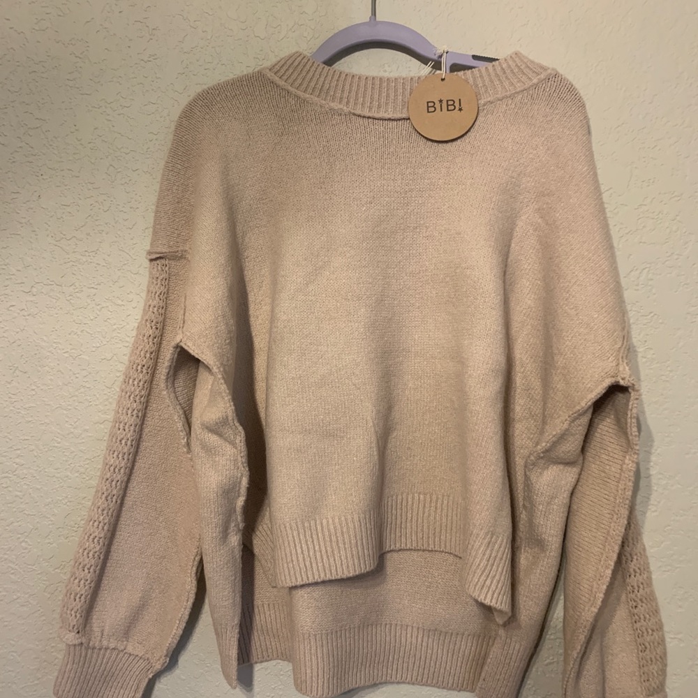 High Low Cropped Sweater